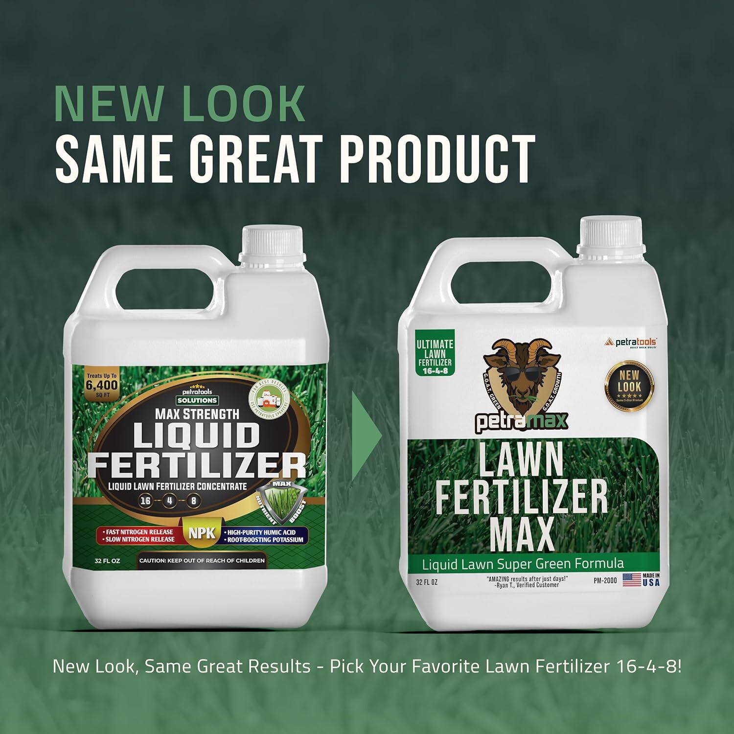 Petratools 32 Oz Lawn Fertilizer 16 4 8 Npk Balanced Lawn Boost Green Grass