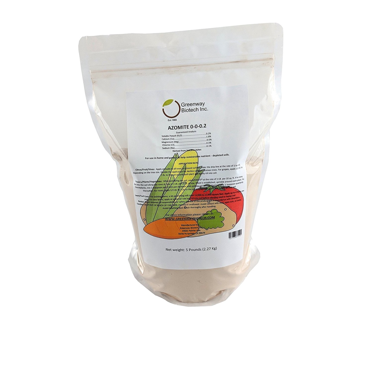 Azomite Organic Trace Mineral Fertilizer – Soil Friendly 5lb