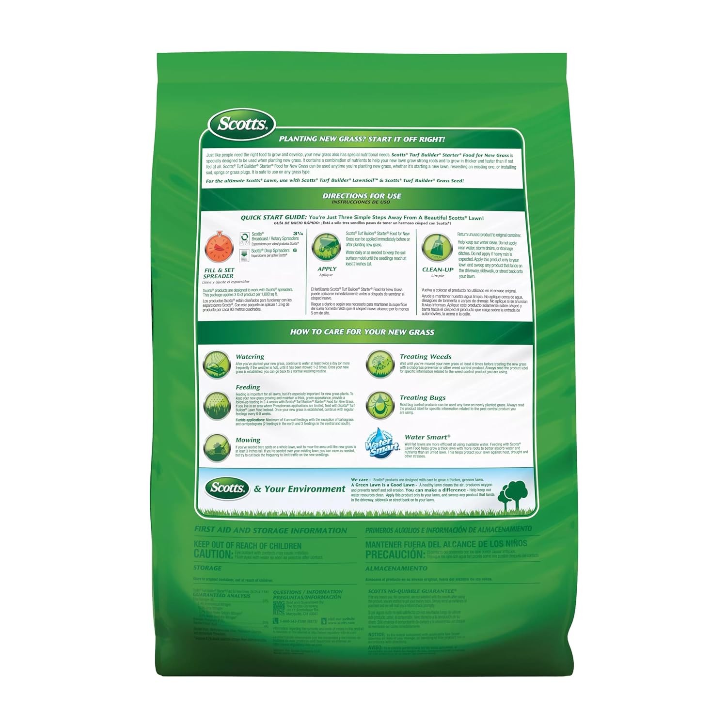 Scotts Turf Builder Starter Food for New Grass, 15 lb. – Lawn Fertilizer for New