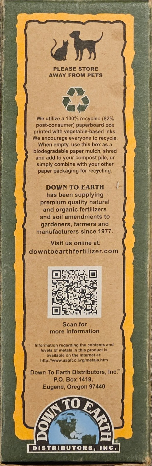 NEW! 5 lb Down to Earth All Natural Organic Kelp Meal Fertilizer 1-0.1-2