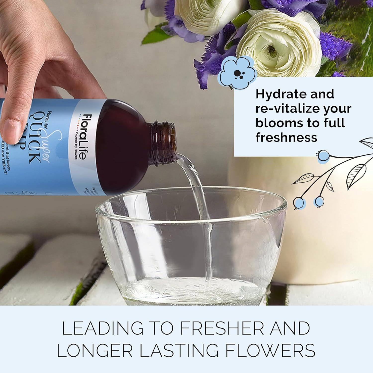 Quick Dip – Instant Hydrating Treatment Solution for Preserving Fresh-Cut Flower
