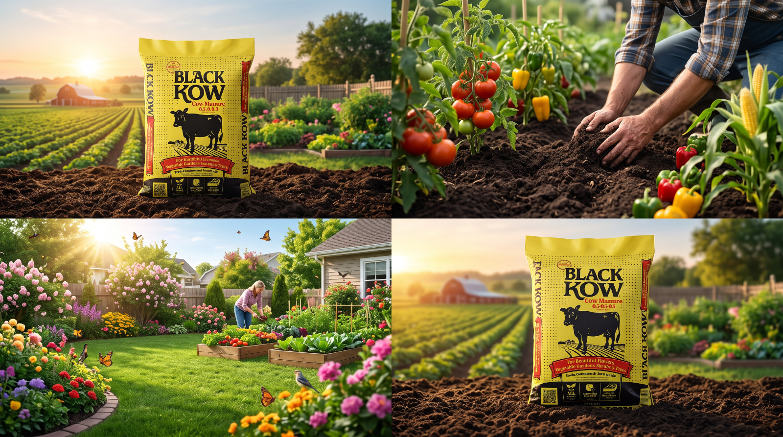 Black Kow Composted Cow Manure 1 Cu Ft Organic Soil Amendment Garden Compost