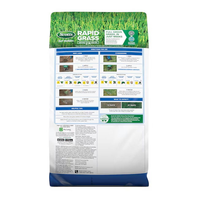 Turf Builder 5.6 Lbs. Rapid Grass Sun & Shade Mix Combination Seed and Fertilize