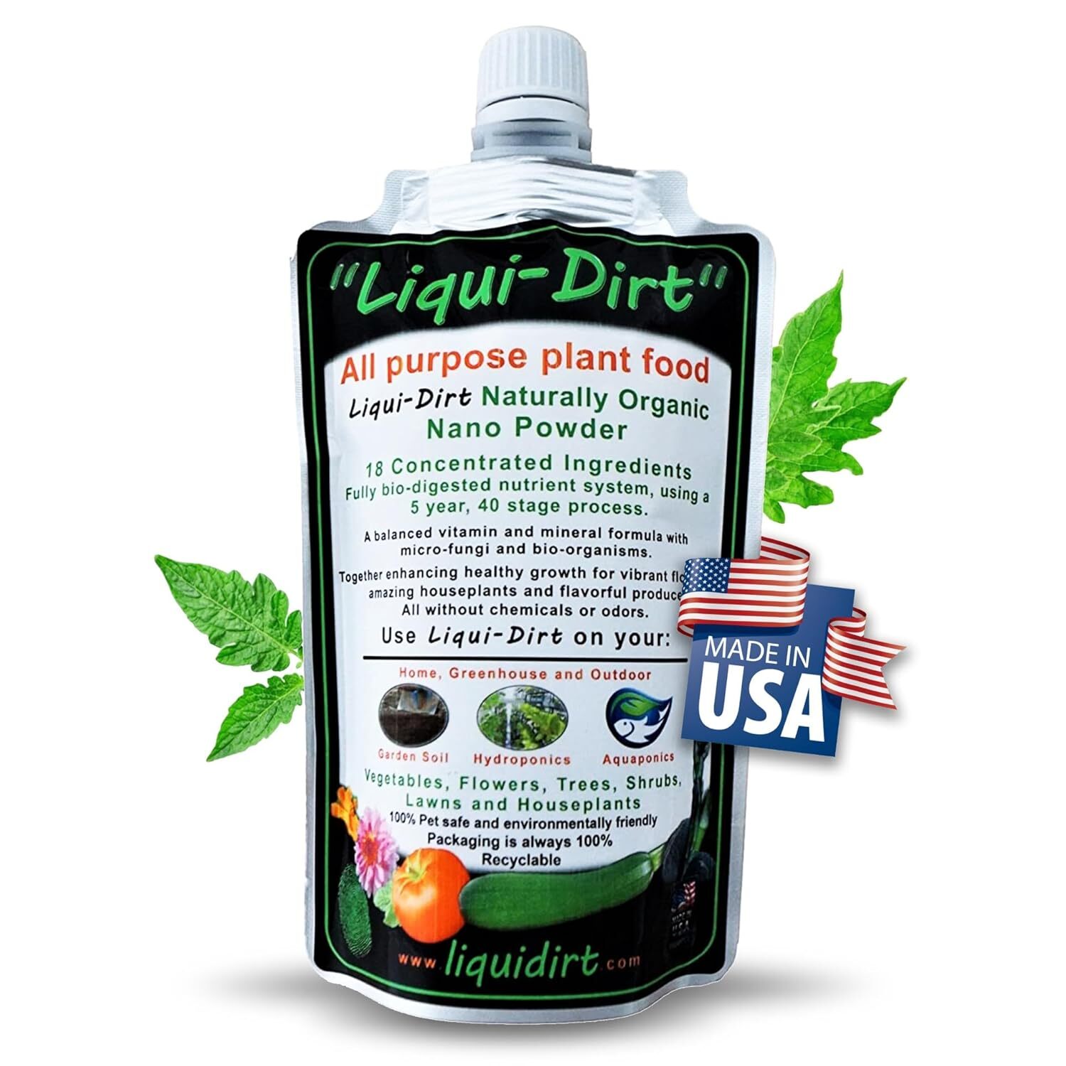 Liqui Dirt Liquid Fertilizer 50 Gallons Concentrated Plant Nutrients Eco Frie…