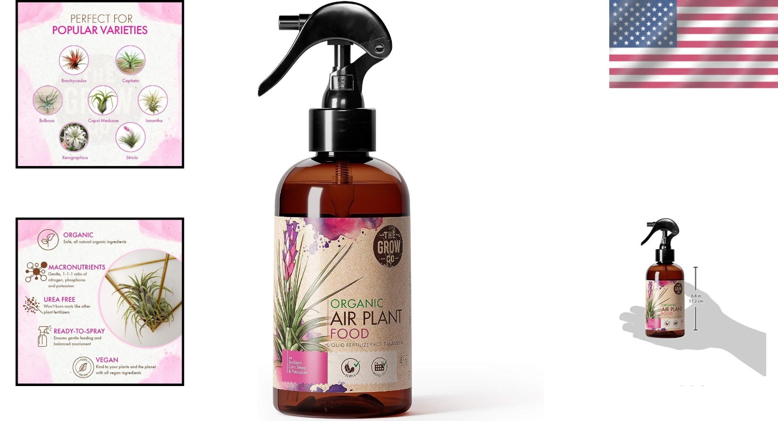 8 oz Organic Fertilizer Spray for Tillandsia & Bromeliads – Simple Care Solution