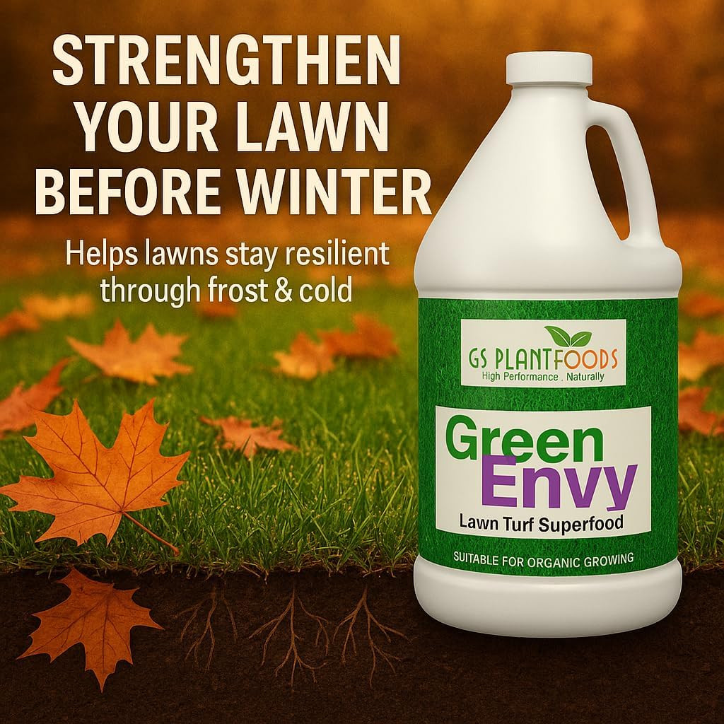 Green Envy Liquid Lawn Food – Fall & Winter Lawn Prep Fertilizer for Strong Root
