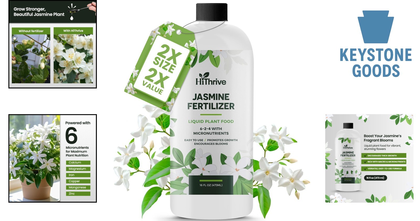 16oz Jasmine Fertilizer – Promotes Vibrant Blooms & Growth for Indoor & Outdo…