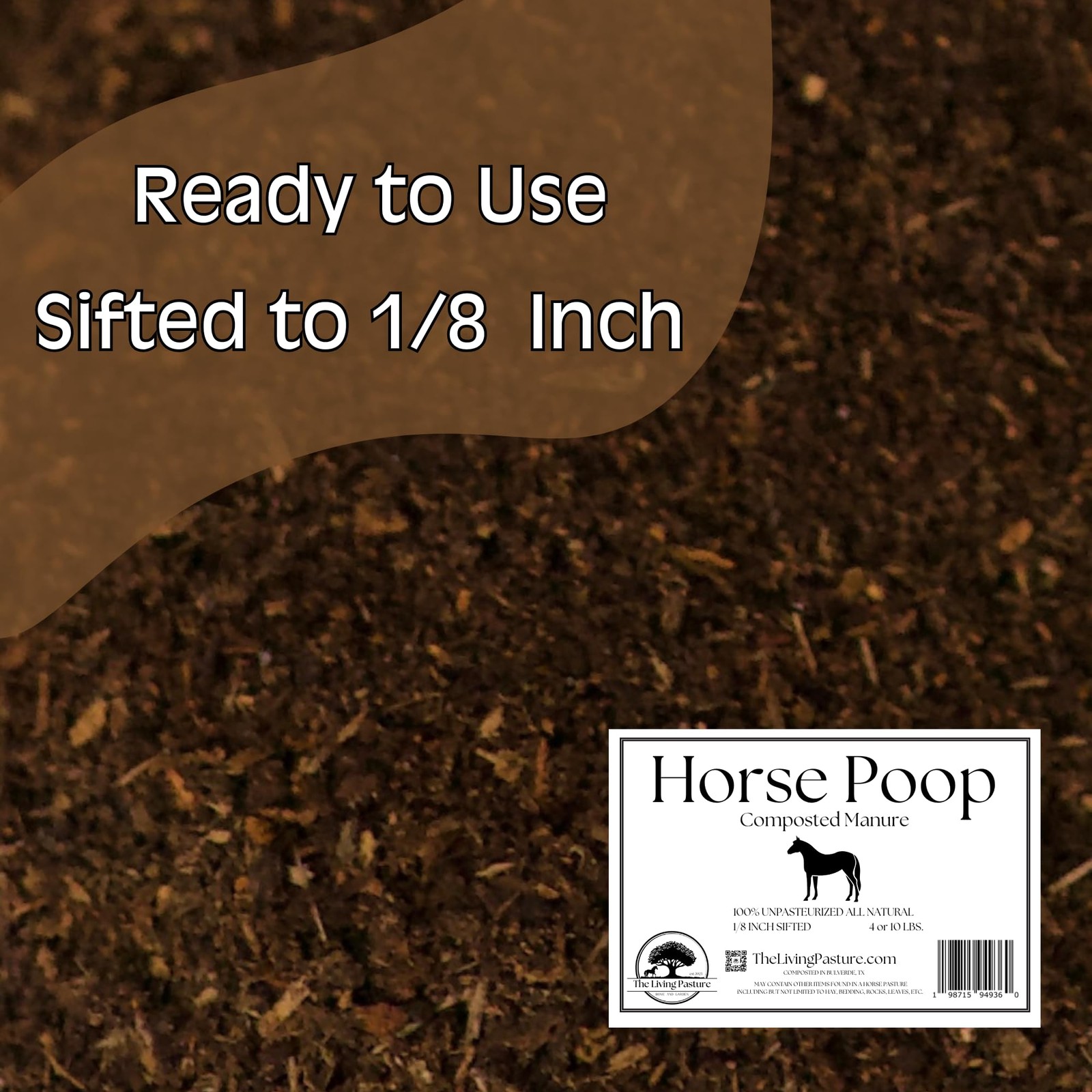 Natural Aged Composted Manure & Premium Garden Soil for Plants and Mushrooms