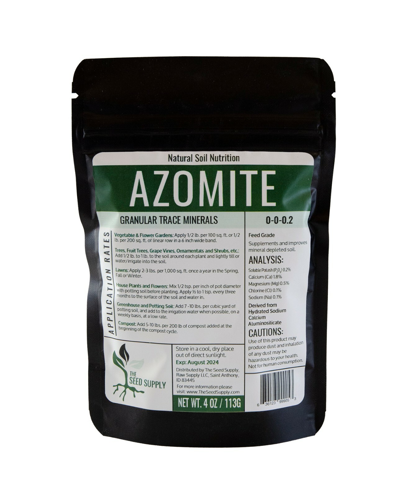 4 Ounces Granular AZOMITE Trace Mineral Organic Fertilizer