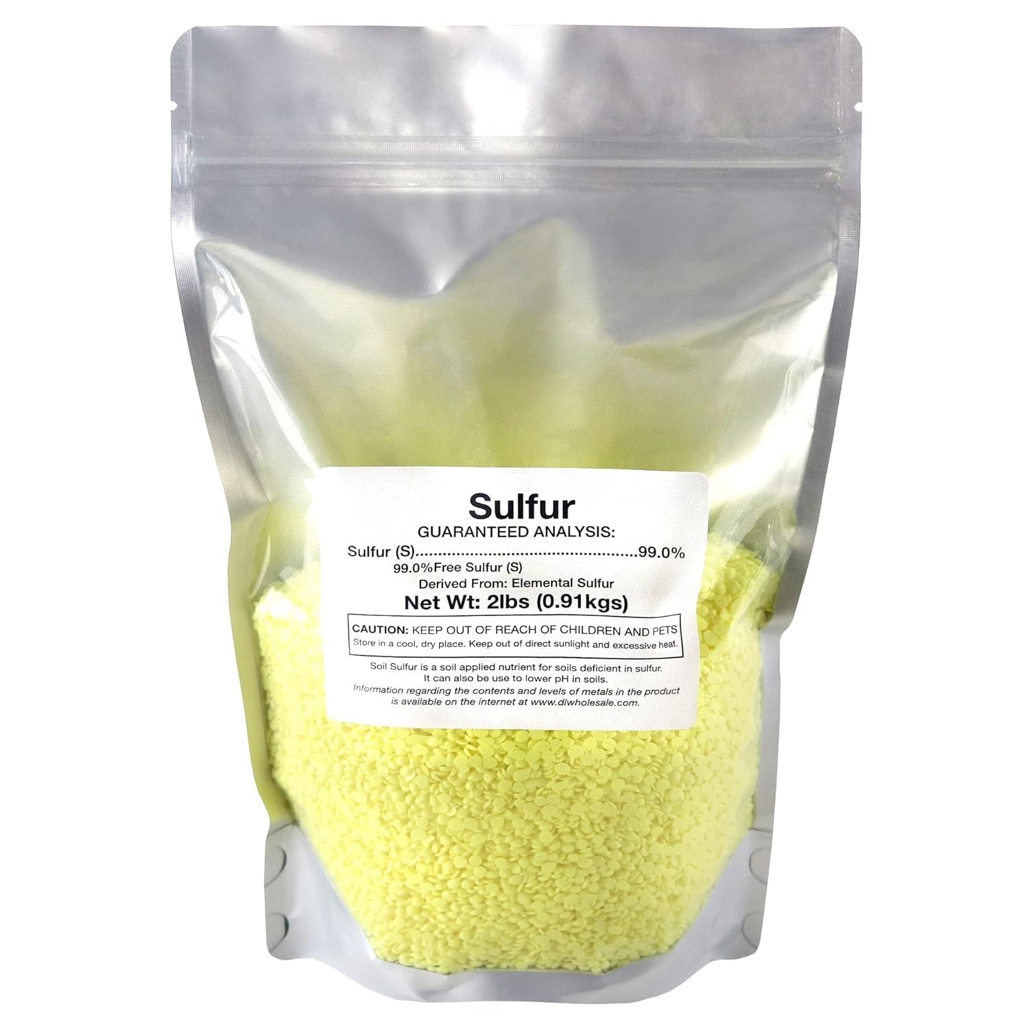 Sulfur Bag 2lb Organic Plant Fertilizer, Garden Pl
