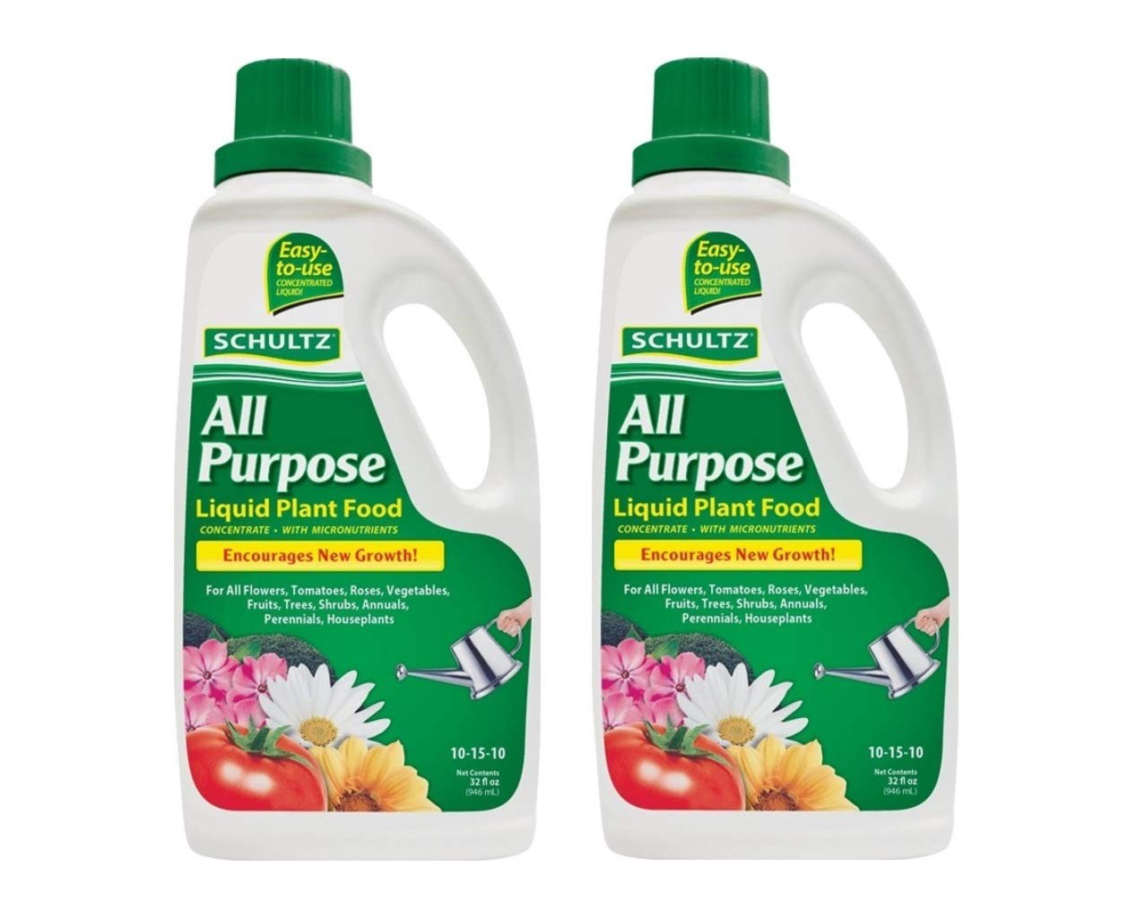 Liquid Plant Food 32-Ounce 10-15-10 Formula – For Indoor and Outdoor Plants