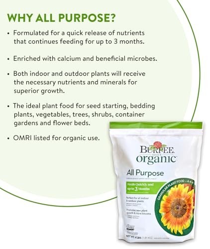 Organic Granular Plant Food 4lb – Ideal for Vegetable & Flower Gardens, Seed Sta