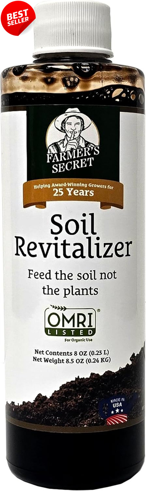Humic Acid Soil Revitalizer Liquid Compost 8oz OMRI Organic – US