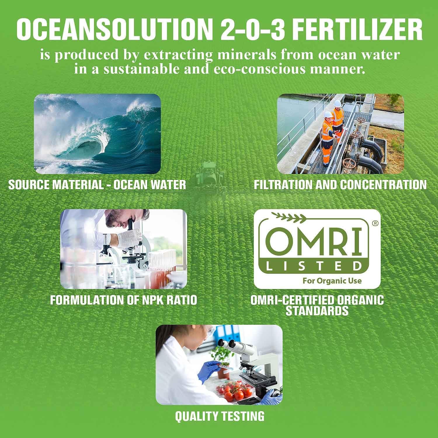 OceanSolution 203 All Natural Liquid Fertilizer – 32 Oz Concentrated Mineral
