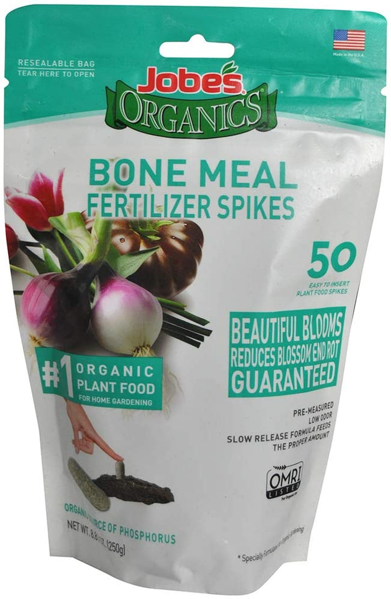 Jobe’s 06328 Bone Meal Fertilizer Spikes, 50, Natural