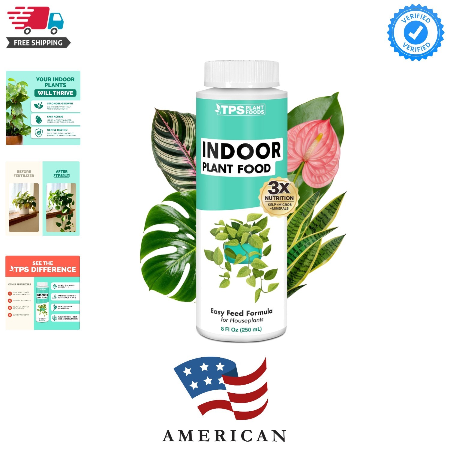 Indoor Plant Food, Complete Liquid Fertilizer for Houseplants, 8oz | Encourag…