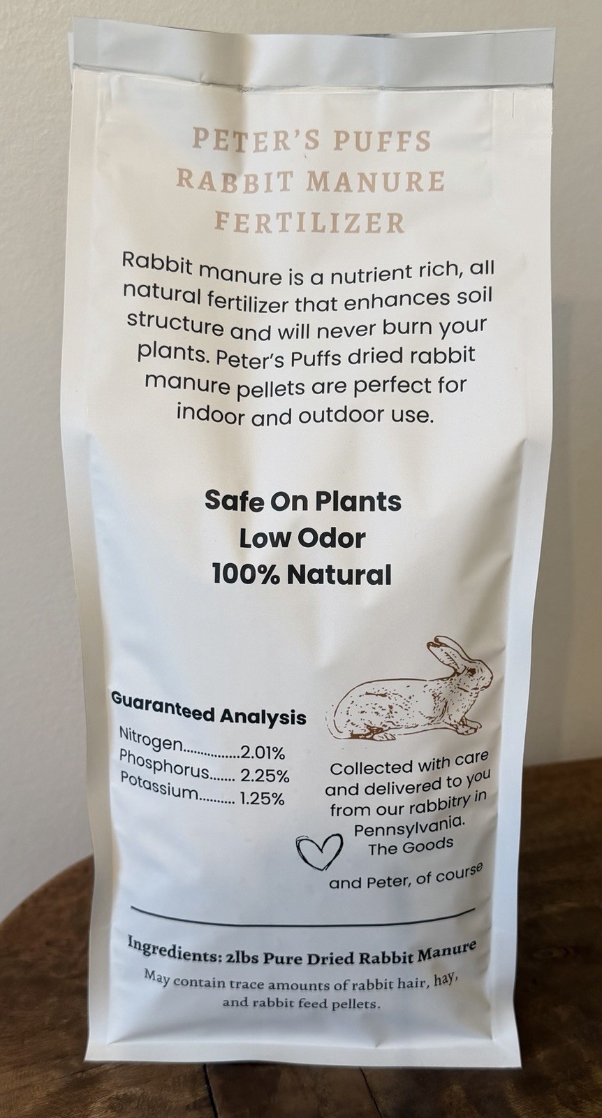 Peter’s Puffs Rabbit Manure All Purpose Fertilizer 2Lbs