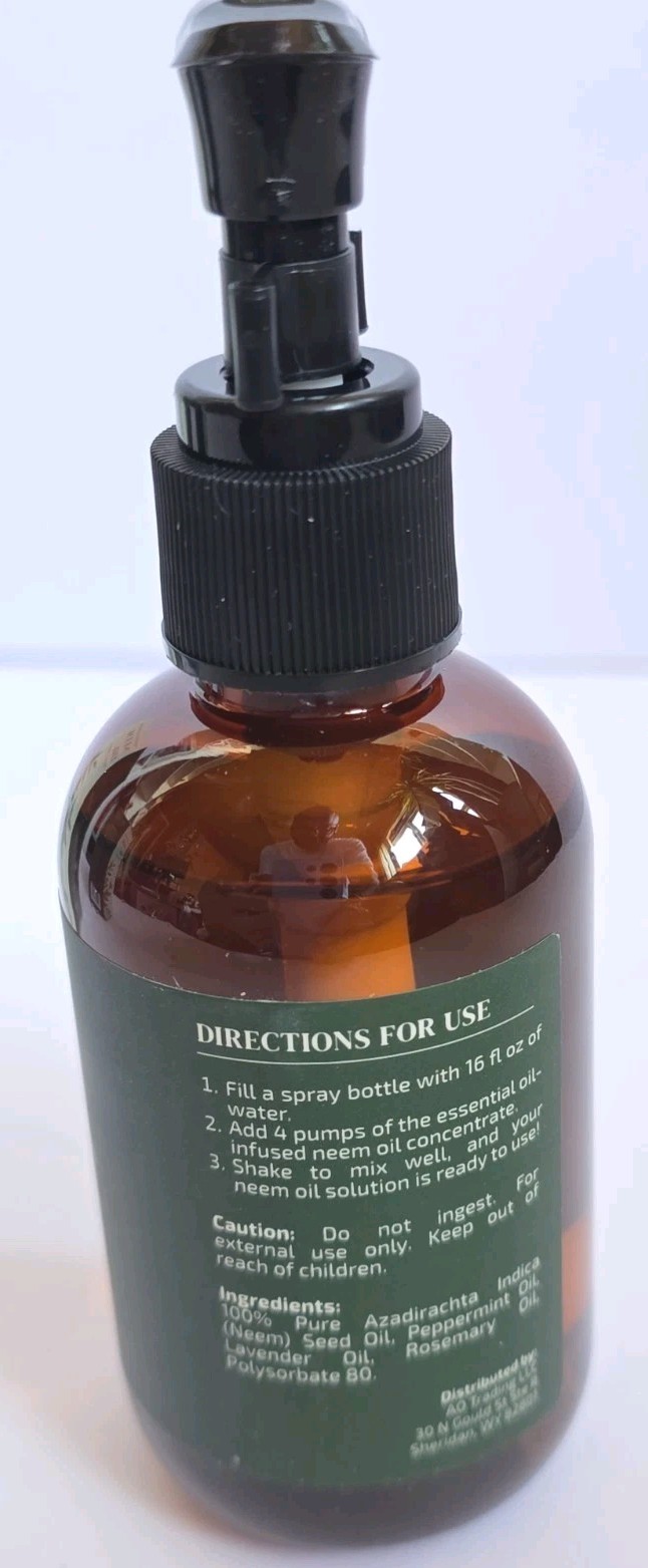 2 Bottles,Neem Oil Concentrate, plus Other Essential Oils For Plants