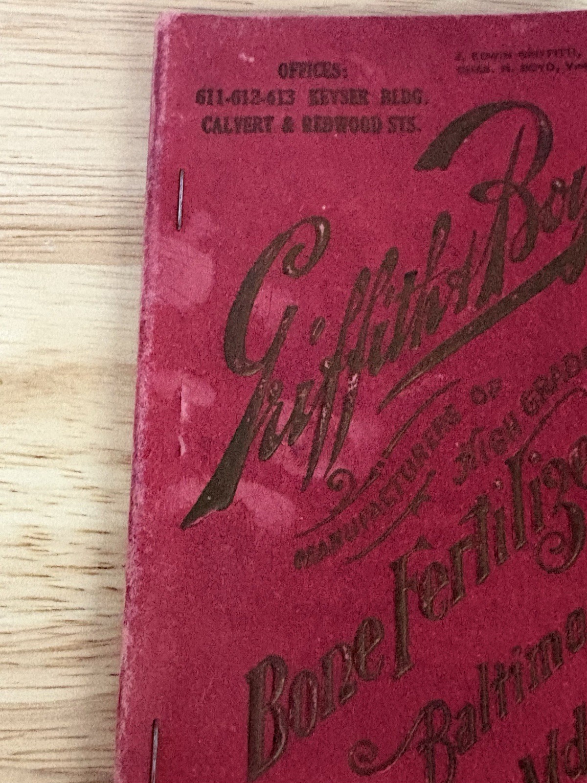 Griffith & Boyd Co Bone Fertilizers 1920 1921 Catalogs Baltimore MD Lot of 2