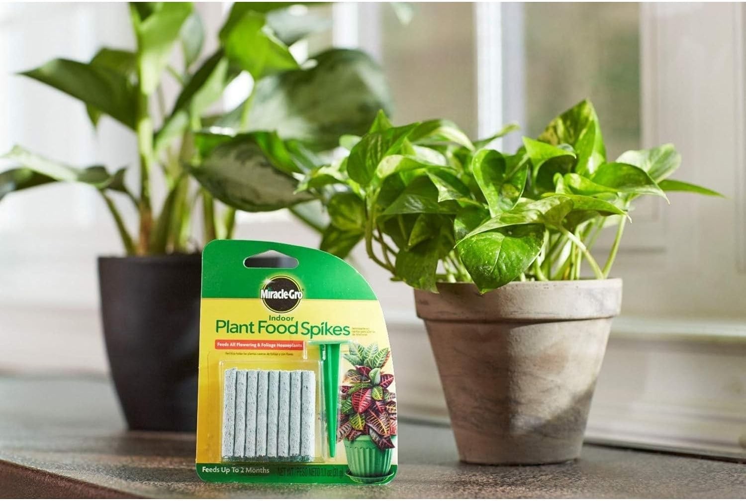 Indoor Plant Food Spikes – 24 Spikes for 2- Continuous Feeding, NPK 6-12-6