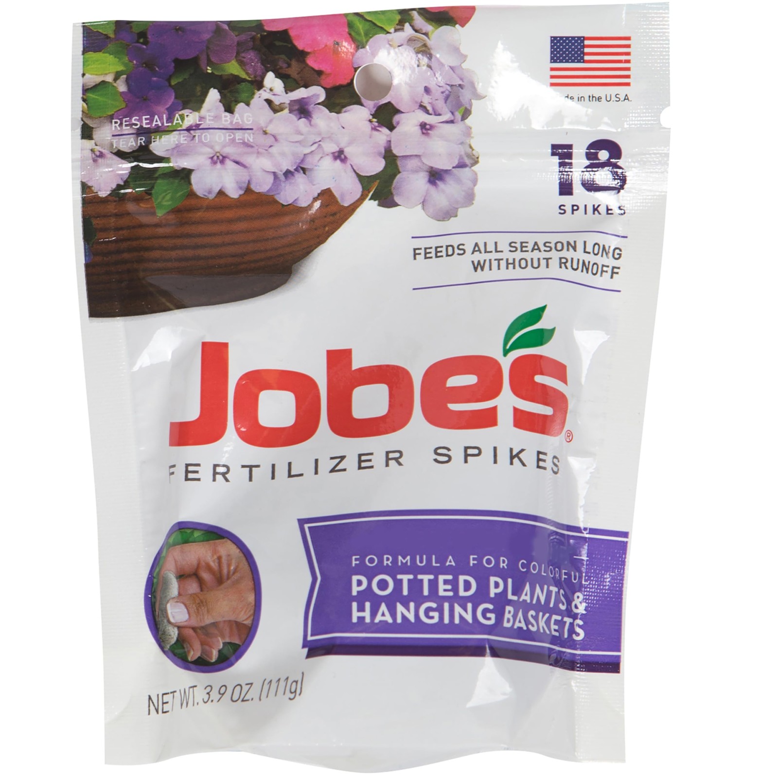 Jobe’s Fertilizer Spikes For Potted Plants 18 Spikes Slow Release Nutrients