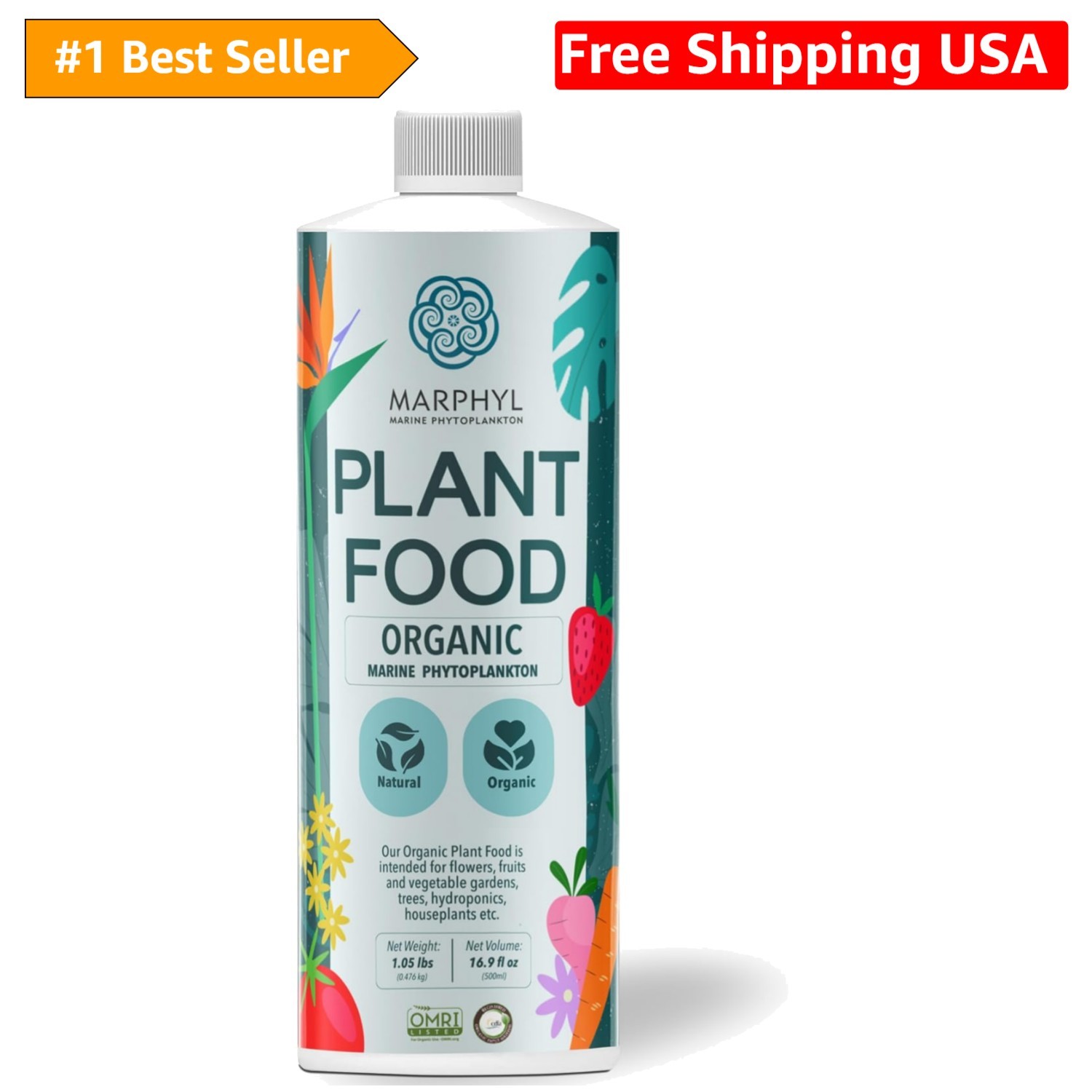 All-Purpose Organic Fertilizer – 16.9 Oz for Vibrant Blooms & Strong Roots