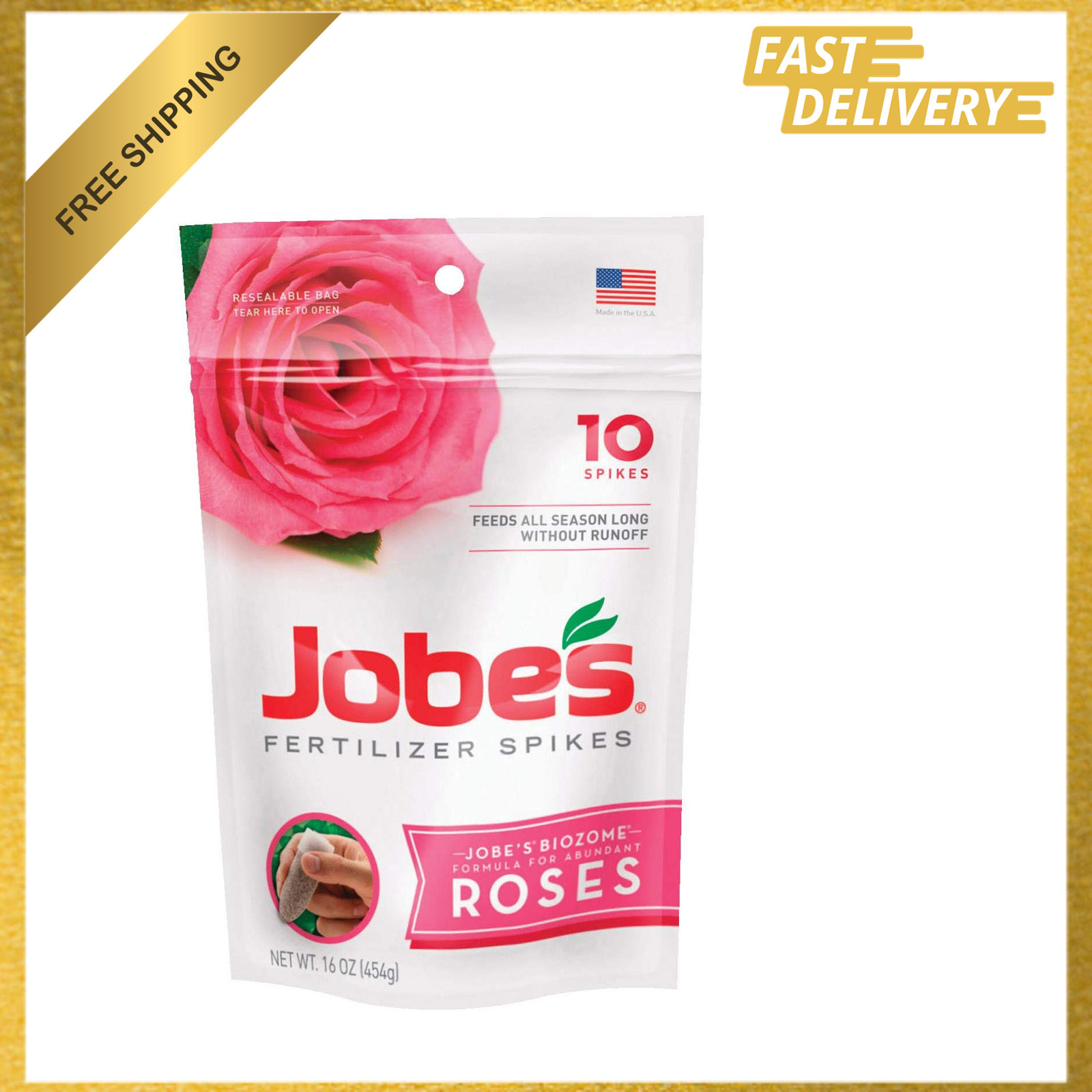 Rose Fertilizer Spikes 9-12-9 Pack for Roses and Flowers 4102