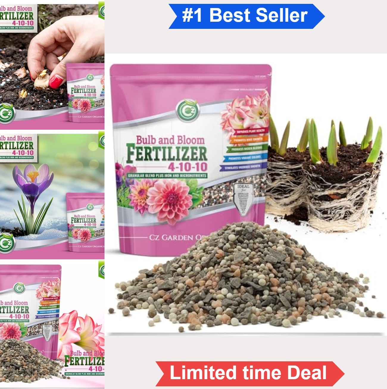 4-10-10 Bulb and Bloom Fertilizer 4LB Resealable Pouch Iron Micronutrients