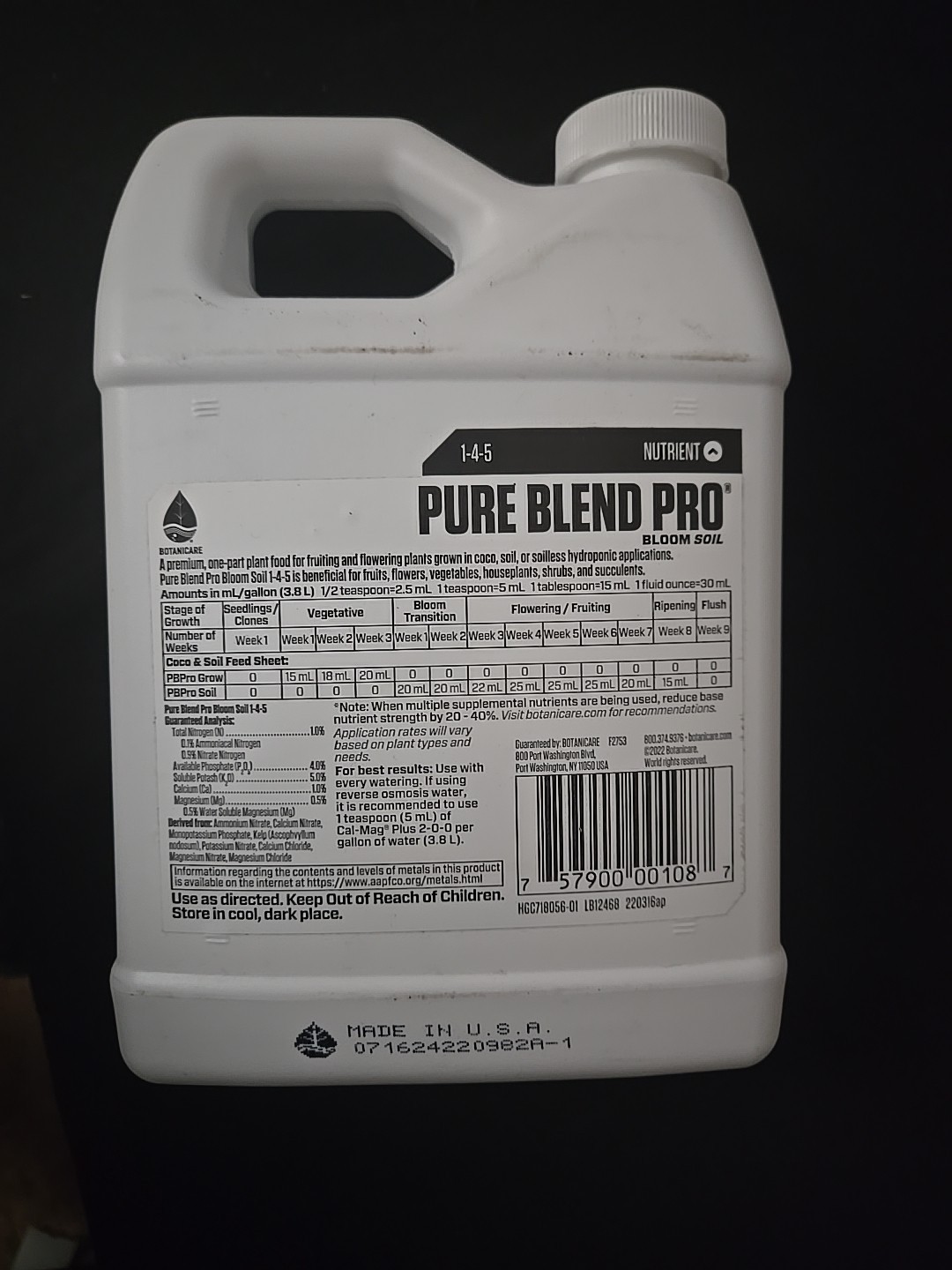 Pure Blend Pro Bloom Soil 1QT
