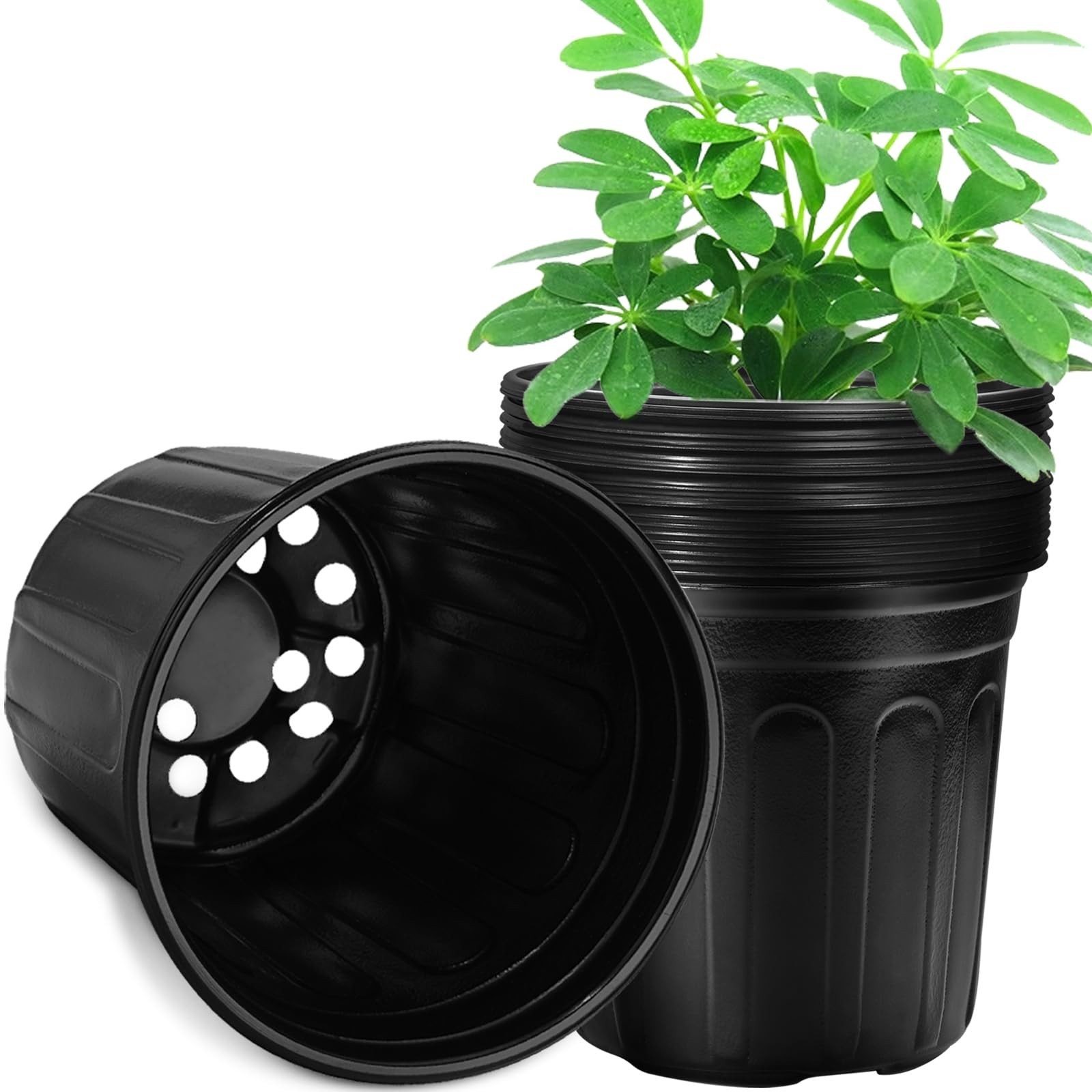 RAOOKIF 3 Gallon Pots for Plants, Flexible 1/2/3/5 Gallon Nursery Pot with Dr…