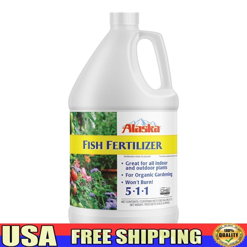 Organic Fish Emulsion Fertilizer 5-1-1 Plant Food Flowers Vegetables 32 oz New