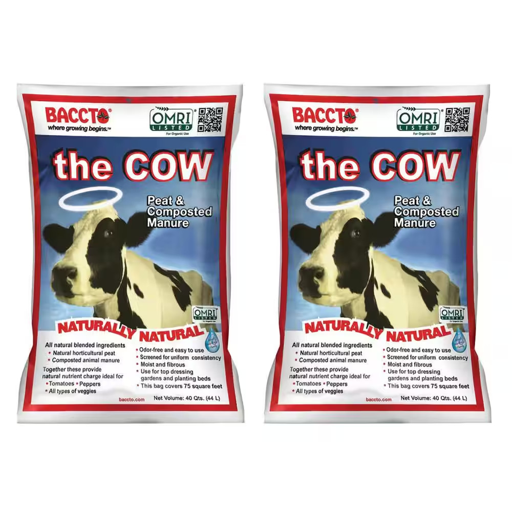 1640 Wholly Cow Horticultural Compost and Manure, 40 Qt. (2-Pack)