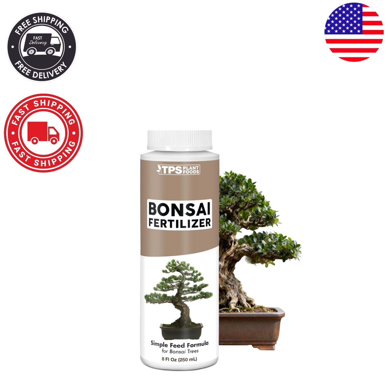 Bonsai Plant Food – 8 oz Liquid Formula for Root Development & Foliage Health