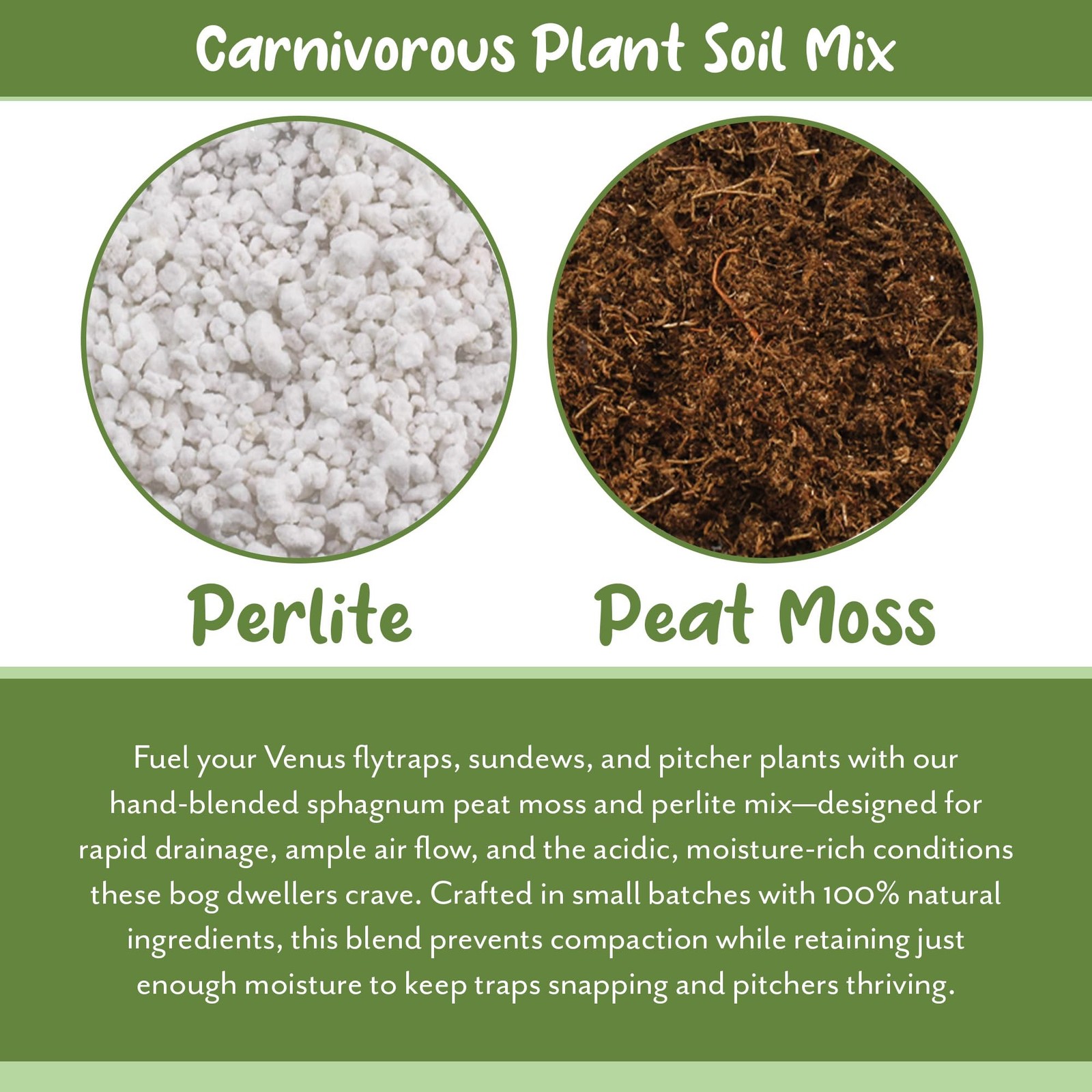 Soil Sunrise Carnivorous Plant Potting Mix (2 Quarts) 2 Quarts, Brown