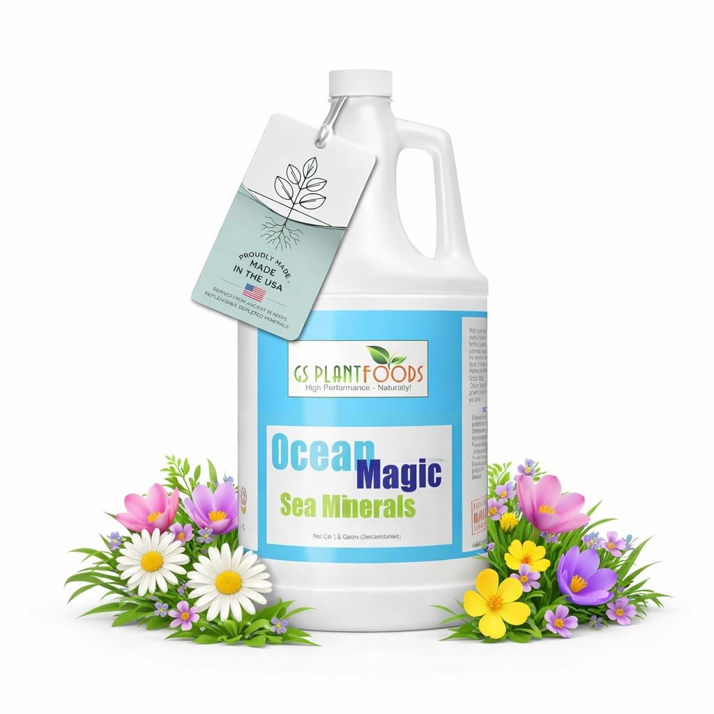 Ocean Magic Sea Mineral Fertilizer by GS Plant Foods(1 Gallon) – Soil Mineral…