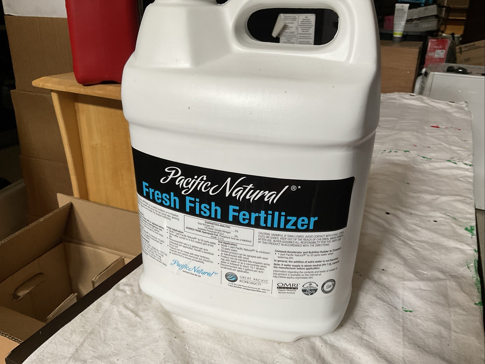 Pacific Natural Fresh Fish Fertilizer 2.5 Gallon