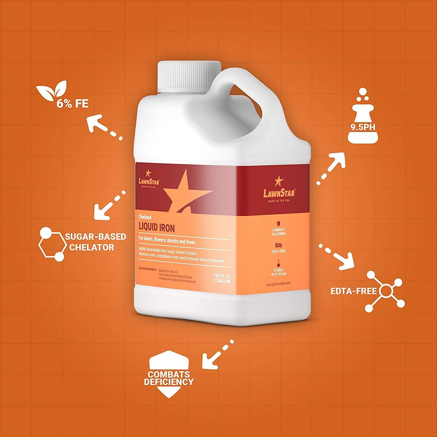 Liquid Iron 1 Gallon for Plants – Multi-Purpose, Suitable for Lawn, Flowers, …