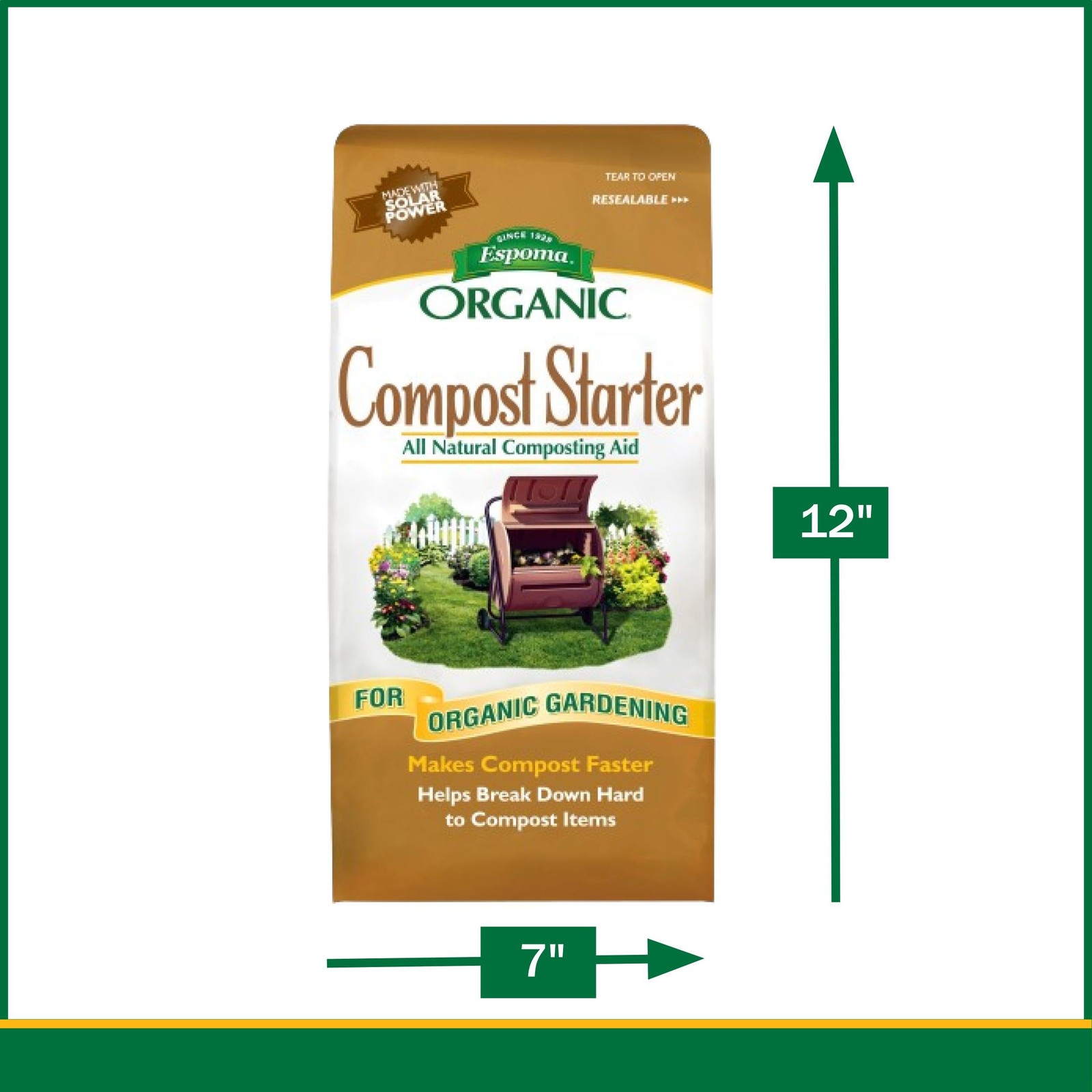 Organic Compost Starter; All-Natural Composing Aid Helps Break Down Organic M…