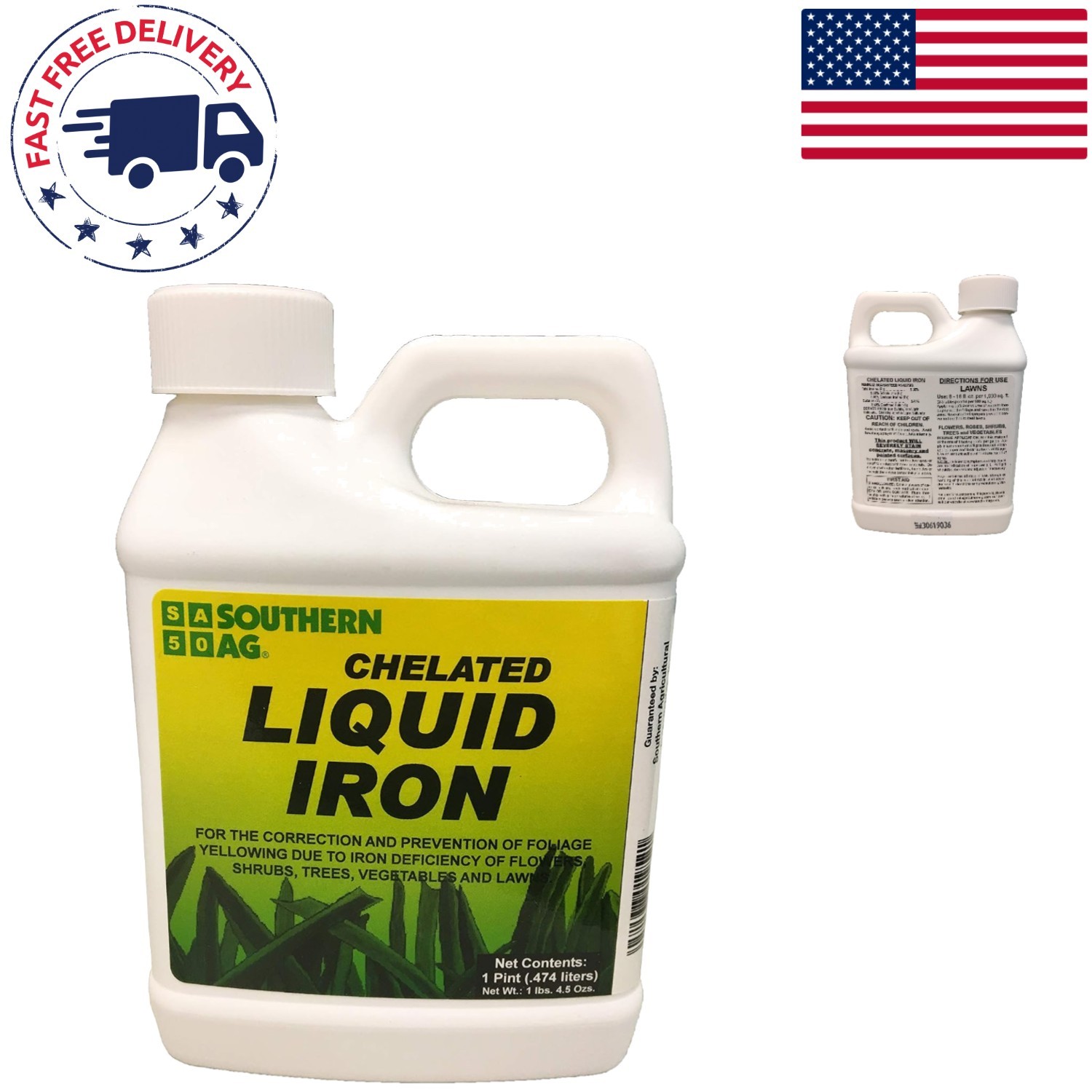 16 OZ Chelated Liquid Iron from Southern Ag – Ideal for Healthy Shrubs and Lawns