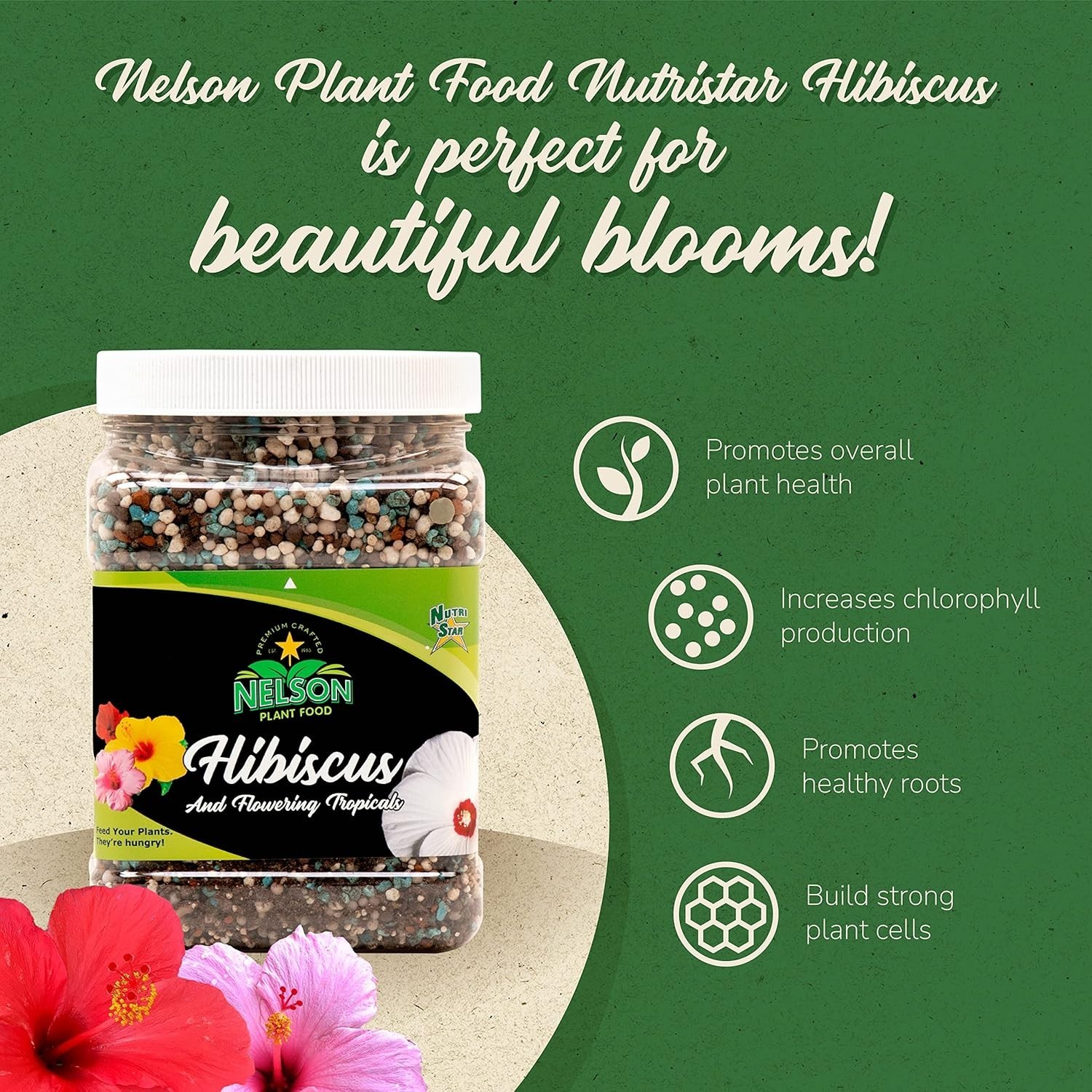 NutriStar 10-4-12 Fertilizer – 4 lb Granular Plant Food for Vibrant Blooms