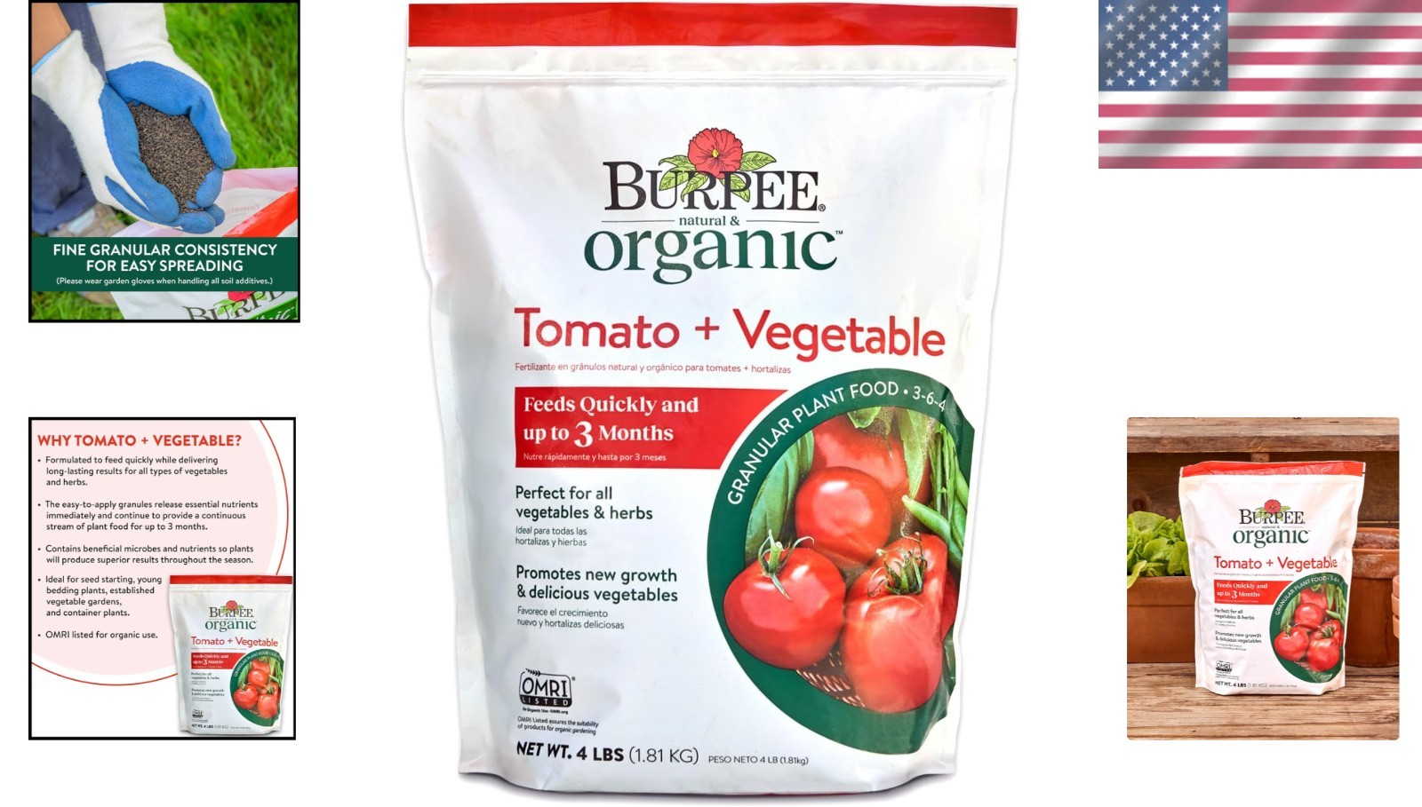 Organic Granular Fertilizer for Healthy Tomatoes & Vegetables – 4 lbs
