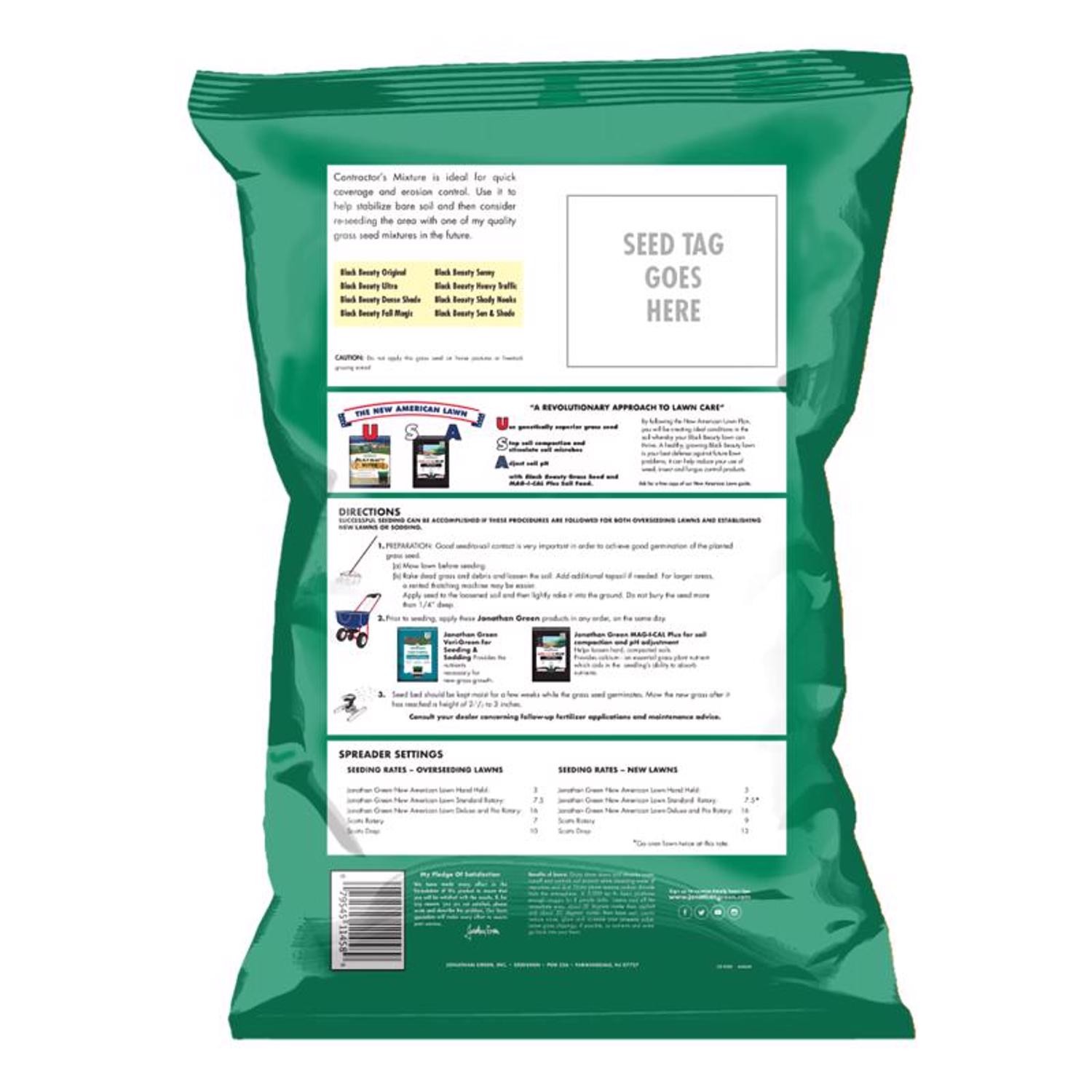 Jonathan Green (11460) Contractor’s Grass Seed – Cool Season Lawn Seed (50 lb)