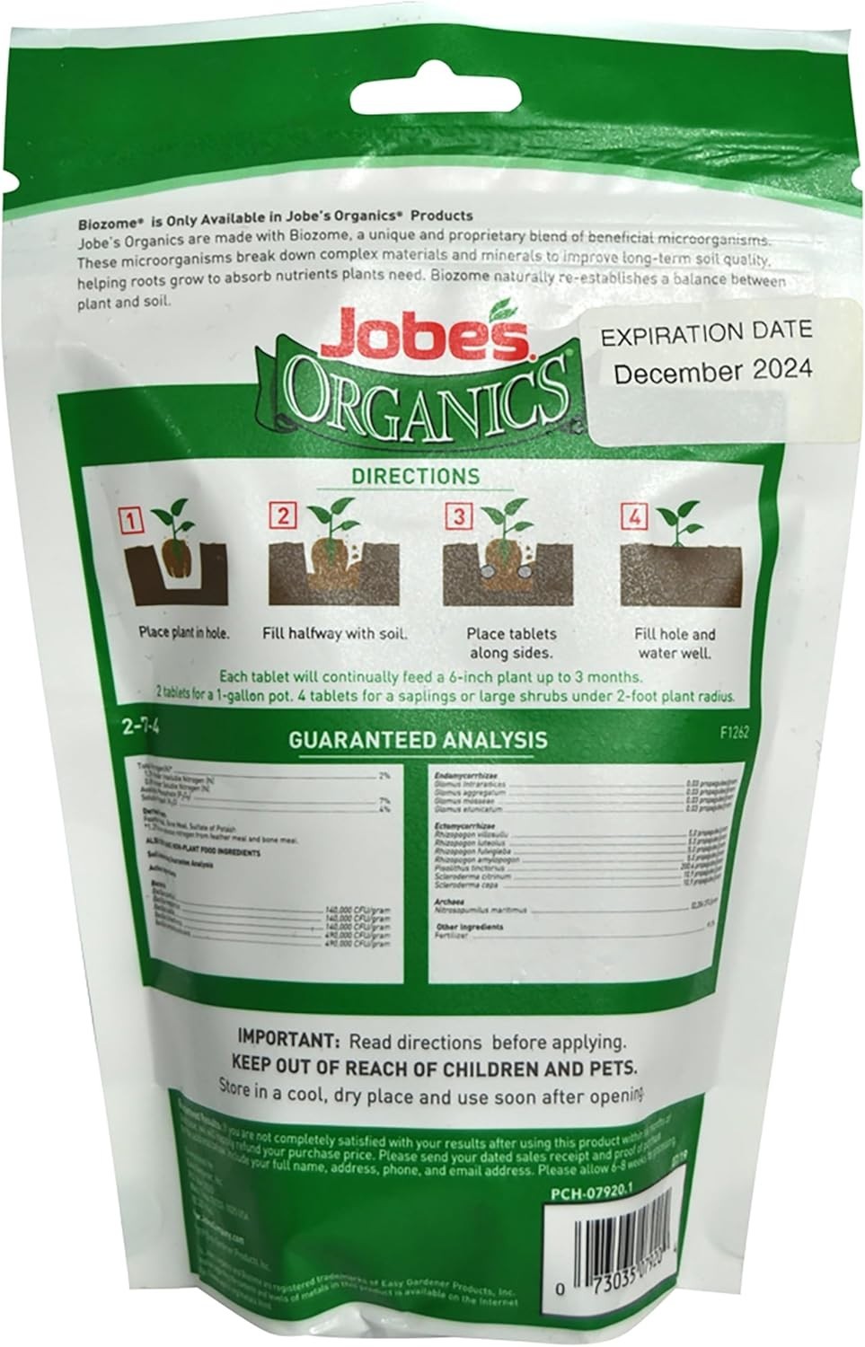 Fast Start Planting Fertilizer Tablets, Organic, 20 Count