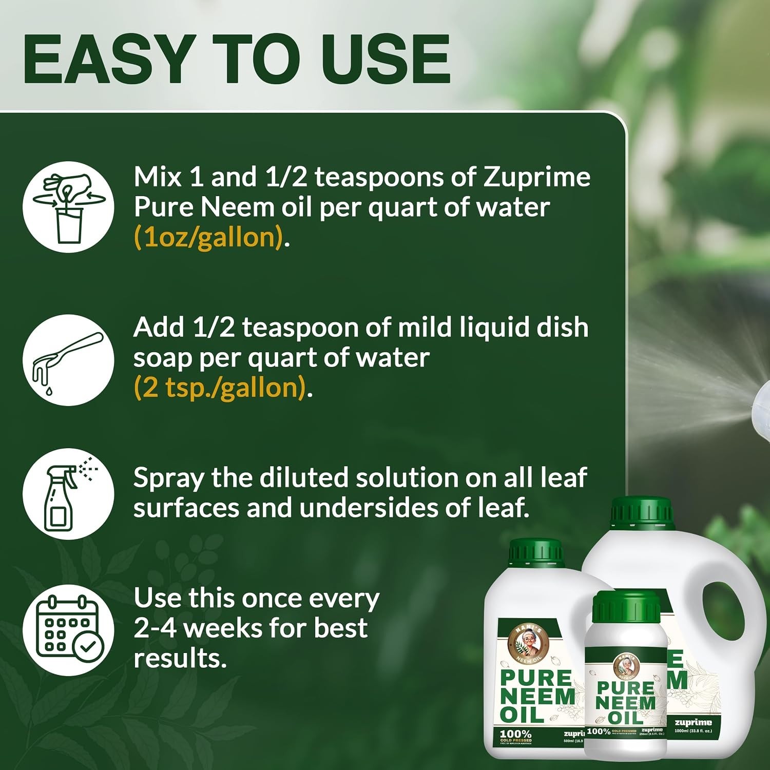 Horticultural Neem Oil Spray for Plant Health 34 oz
