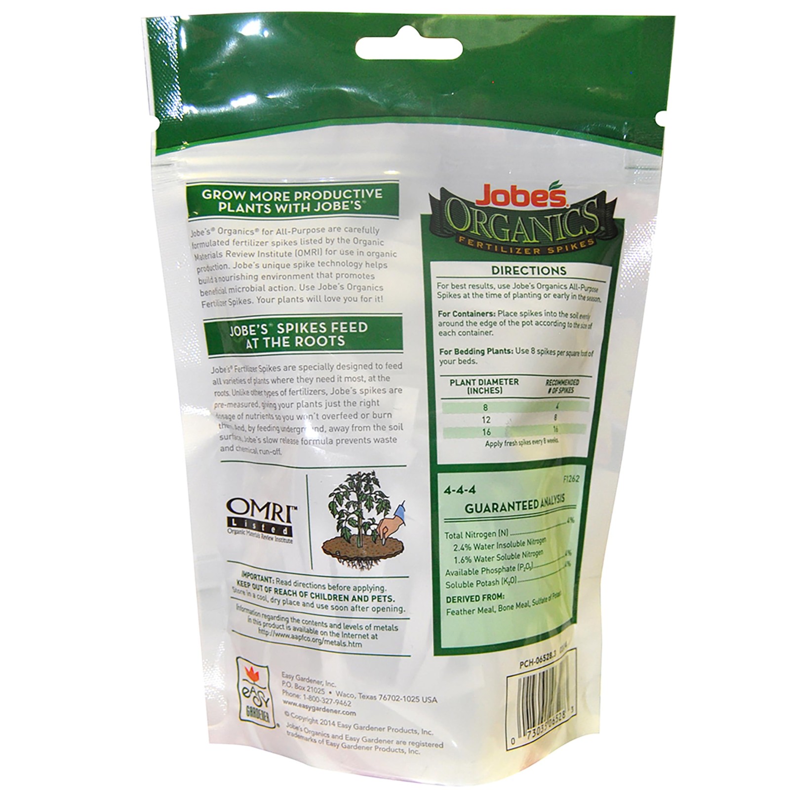 Jobe’s Organic All Purpose Plant Food Spikes 50 Pack (Pack of 3)