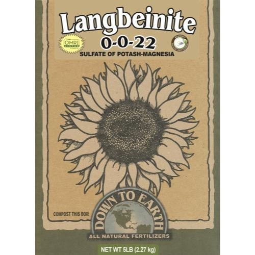 Down to Earth Organic Langbeinite Fertilizer 0-0-22, 5 LB