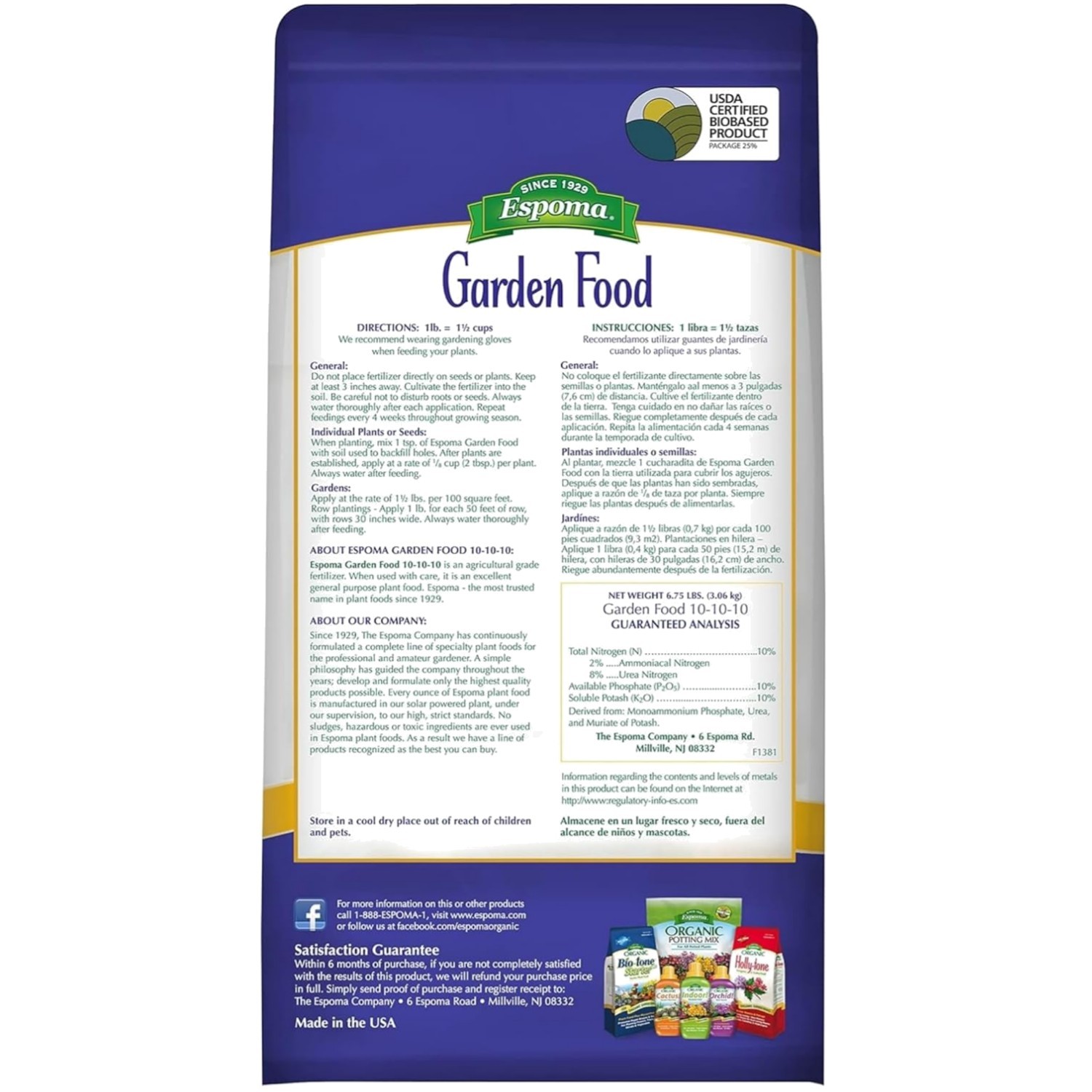 Balanced 10-10-10 Fertilizer for Flowers, Trees, Shrubs x2