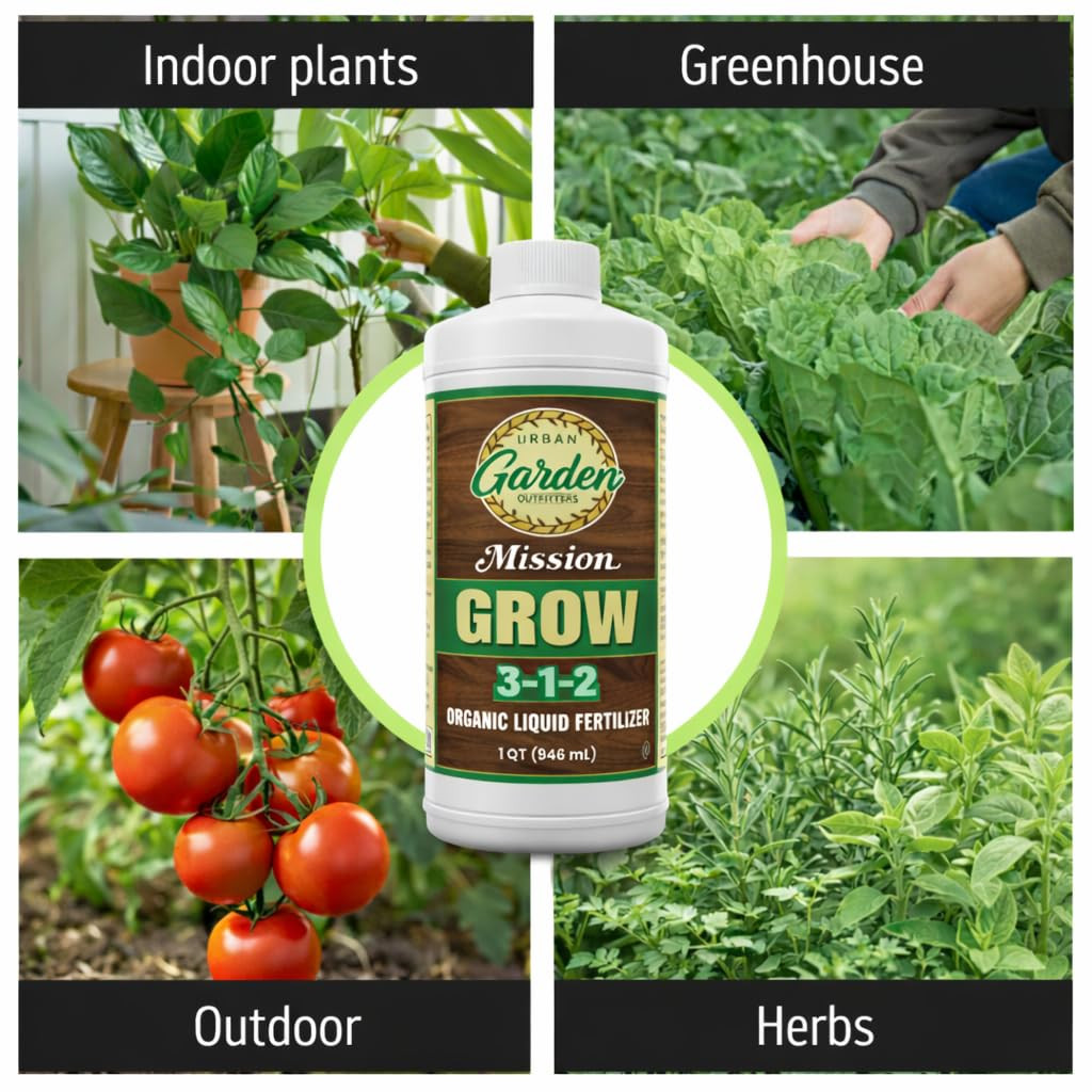 Urban Garden Outfitters Grow 3-1-2 Organic Liquid Plant Fertilizer-All-Purpose,