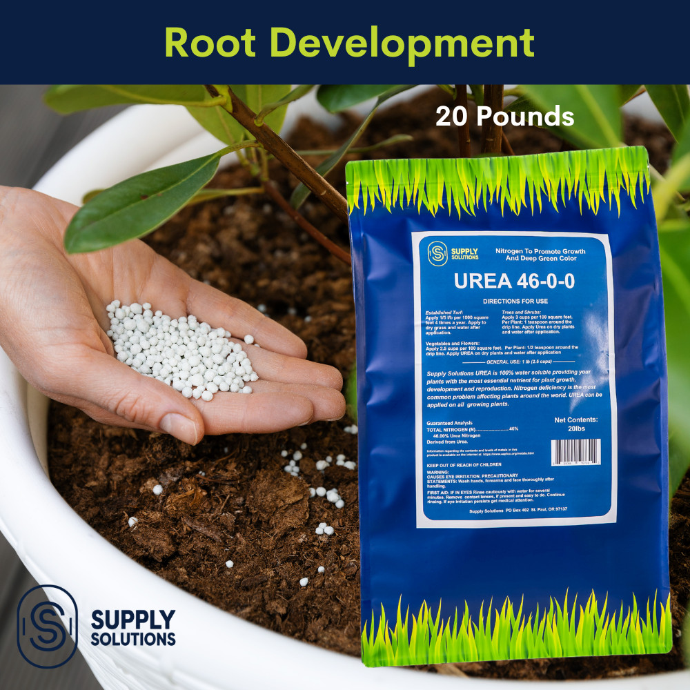 Urea 46-0-0 Nitrogen Fertilizer – Bloom Booster for Flowers and Fruits – 20 Lbs
