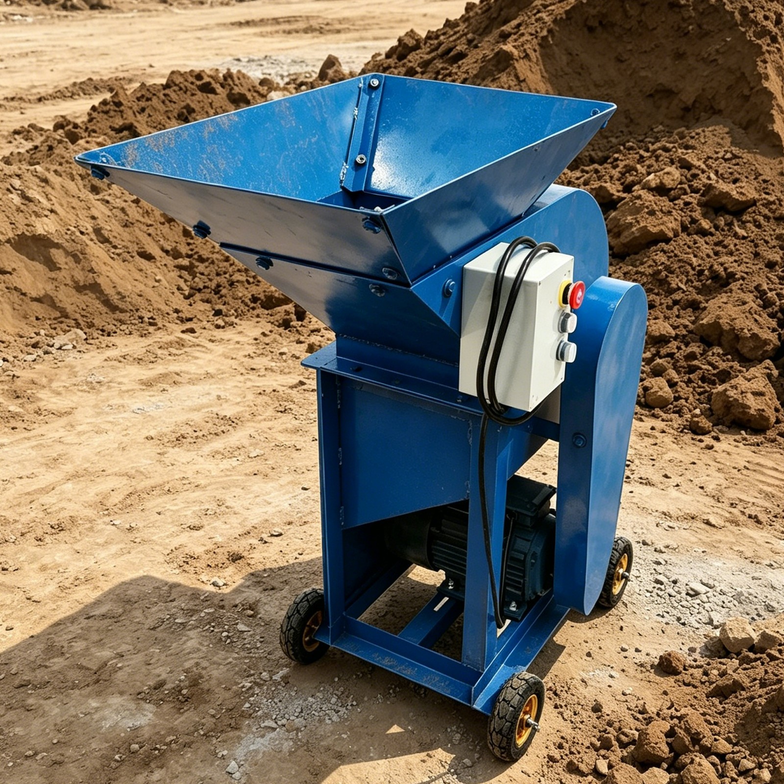 Enlarge Feed Port Soil Crusher Organic Fertilizer Pulverizer Crusher 220V 3KW